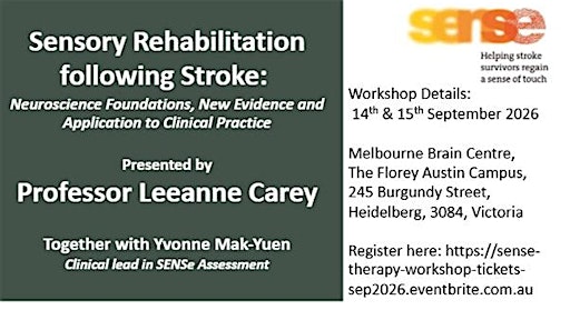 SENSe Therapy Workshop: Sensory Rehabilitation following Stroke