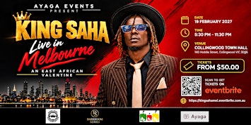 KING SAHA Live in Melbourne – Presented by AYAGA Events