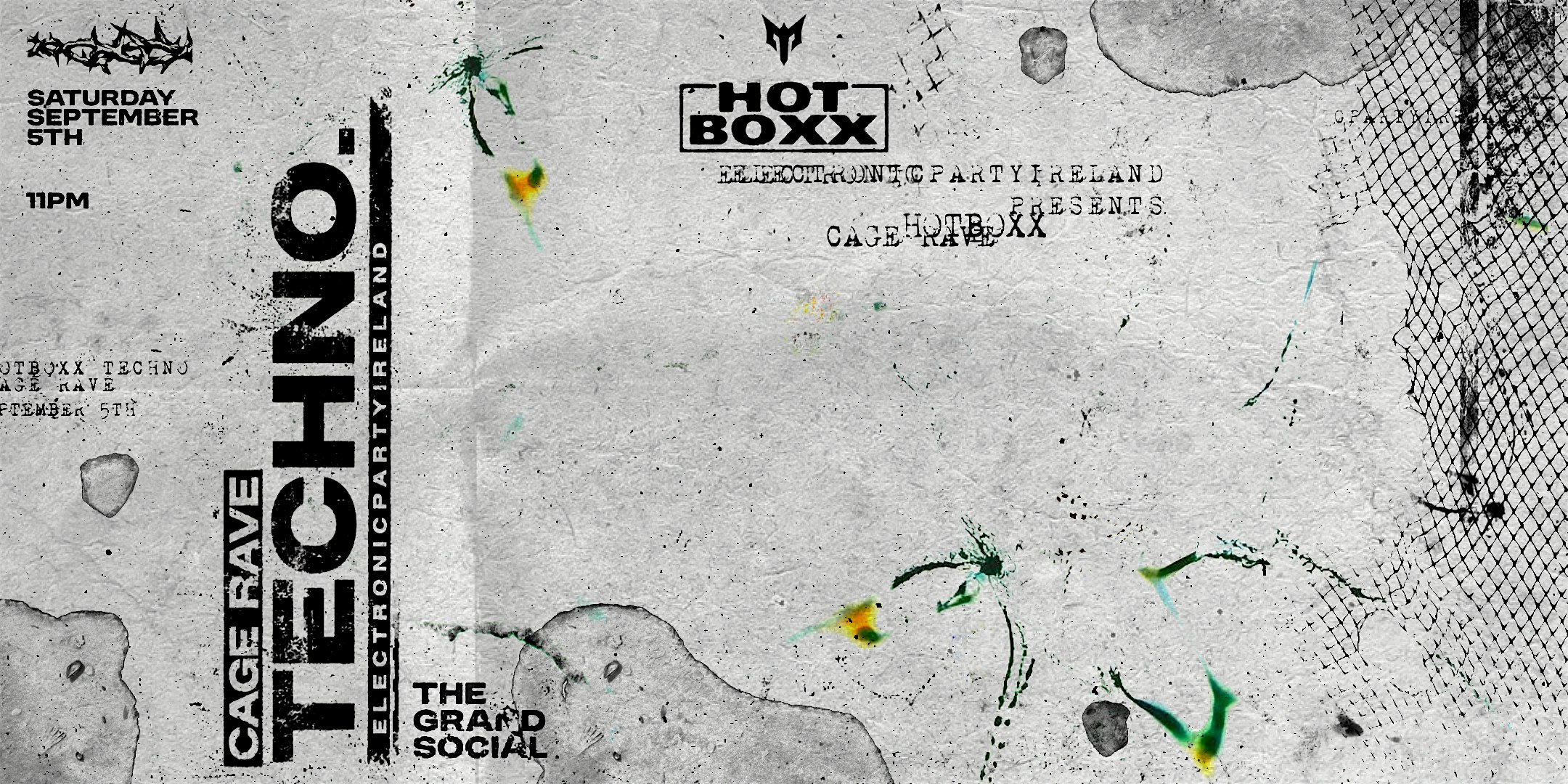Techno Cage Rave - HOTBOXX [SAT 5 SEPT]