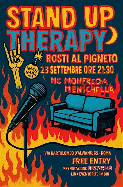 STAND-UP COMEDY ROSTI AL PIGNETO - FREE ENTRY - 23/09