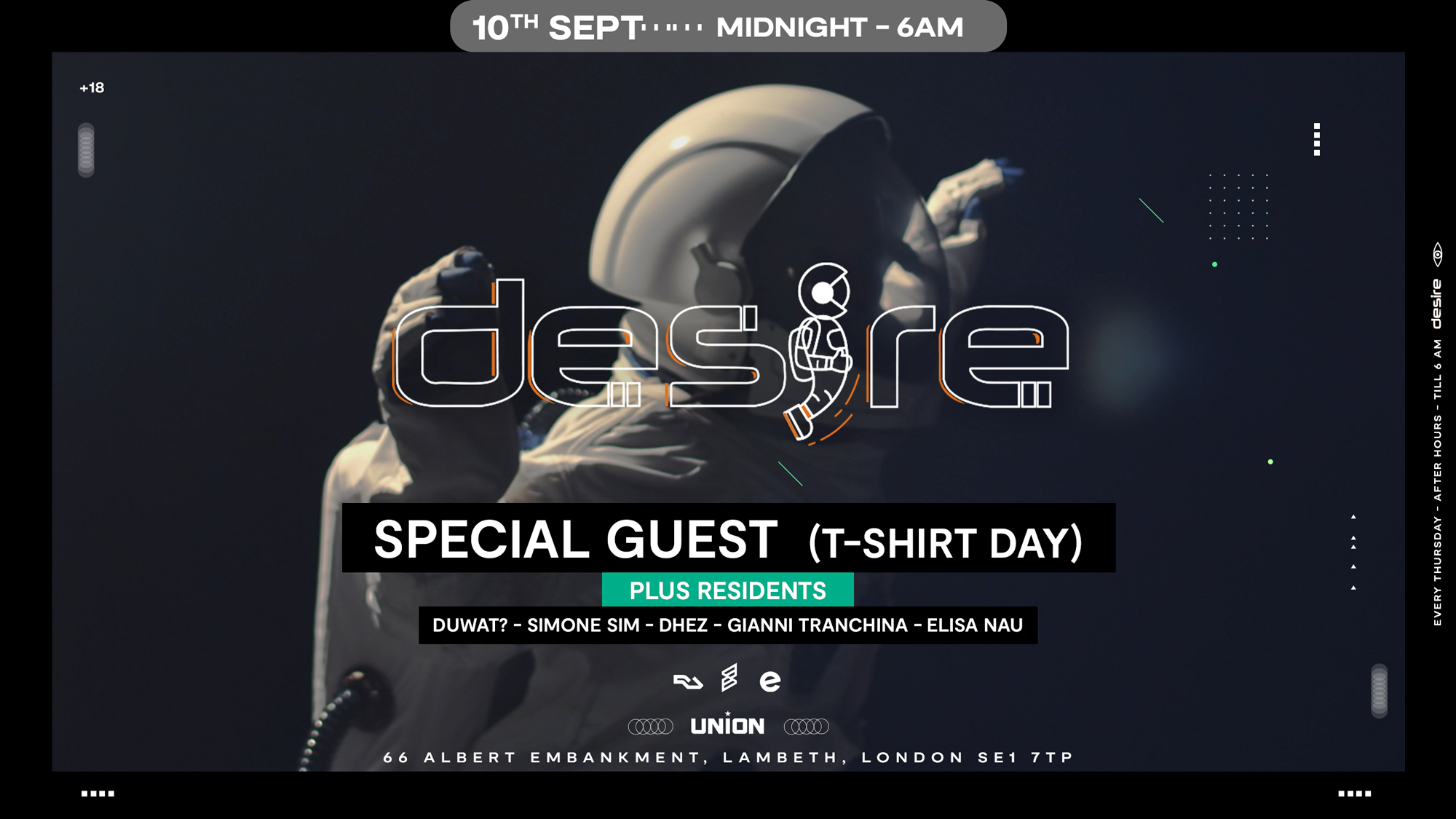 DESIRE - Weekly Thursday After Party - SPECIAL GUEST