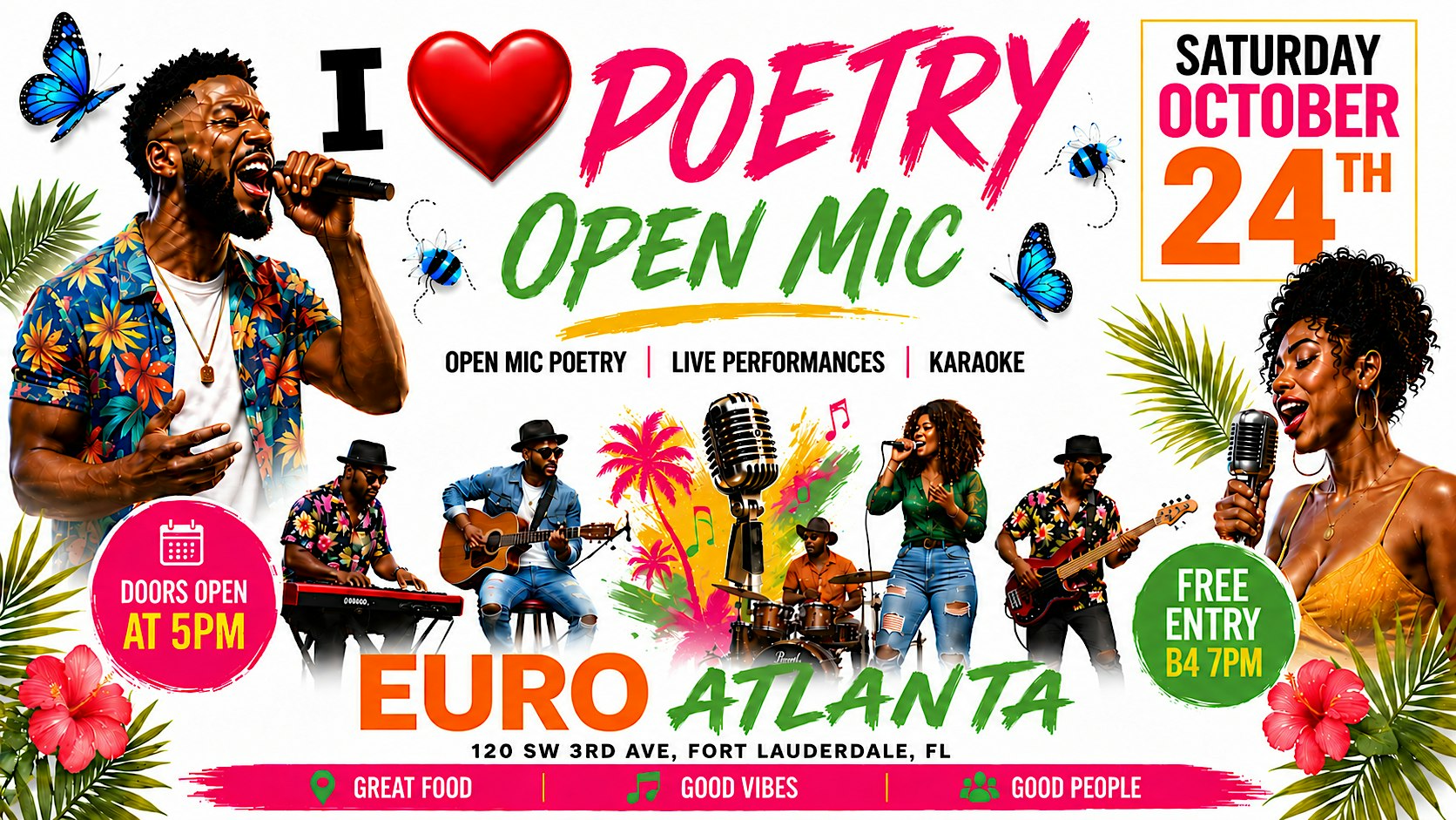 i Love Poetry  @ Euro Atlanta Live Music ,Poetry, Spoken Word & Open Mic