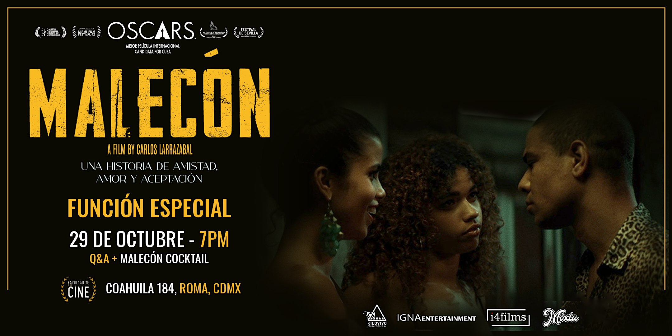 MALECÓN · Proyección Especial + Q&A + Malecón Cocktail