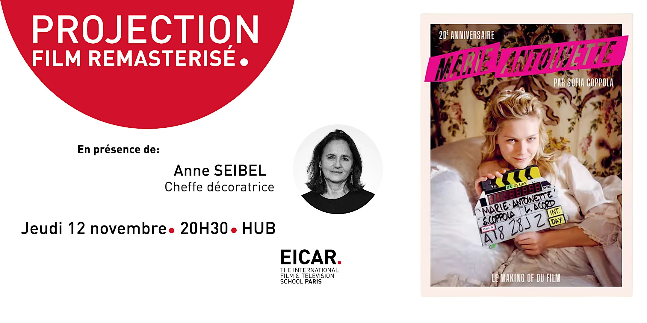 Marie-Antoinette, 20 ans après : projection + rencontre avec Anne Seibel