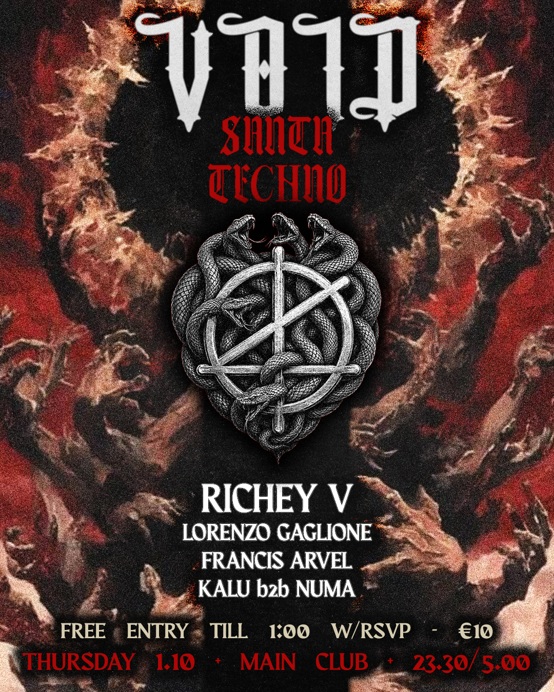 VOID - SANTA TECHNO - free entry till 1:00 with RSVP