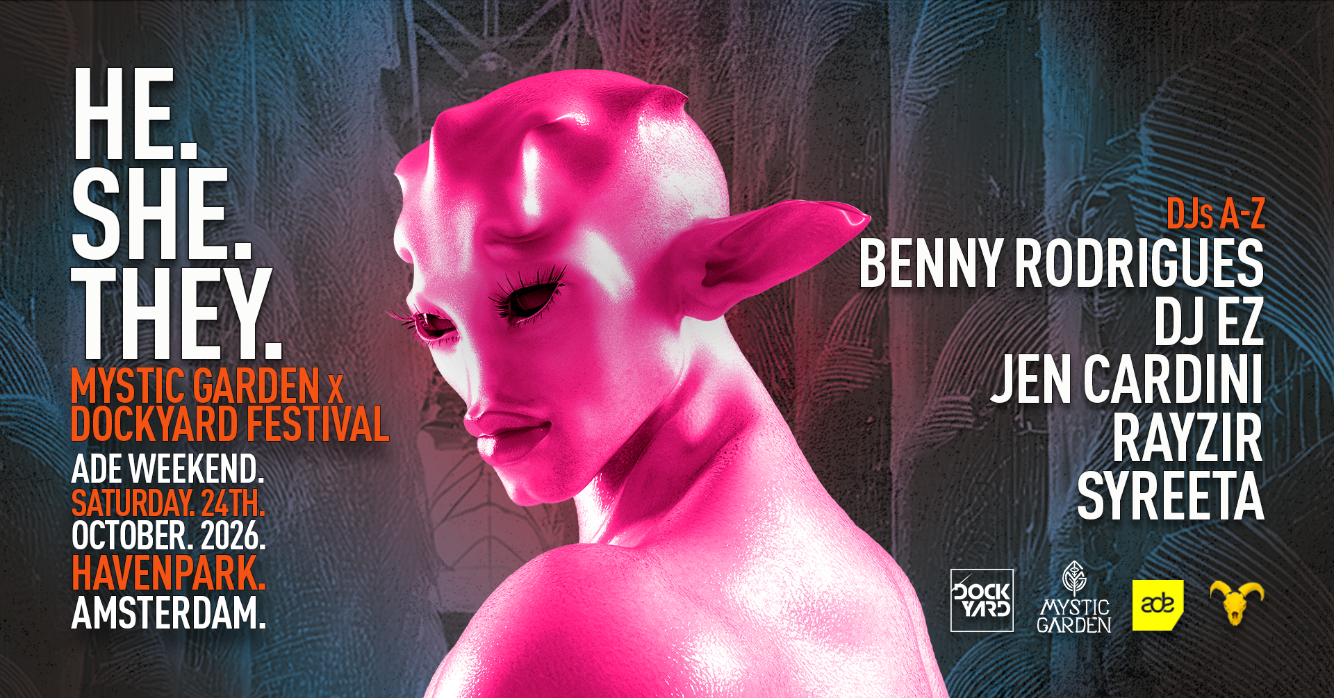 HE.SHE.THEY. X Dockyard Festival X Mystic Garden ADE 2026: Stage Takeover
