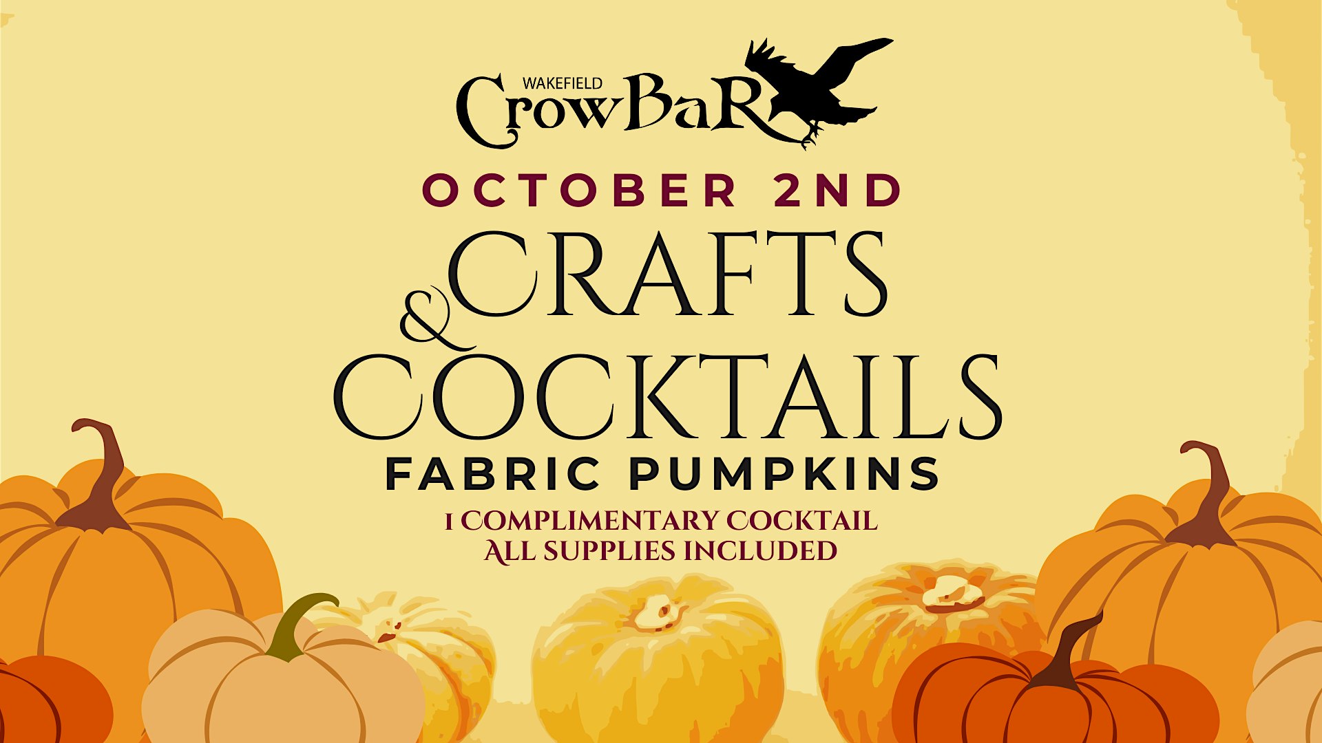 Crafts & Cocktails: Fabric Pumpkins