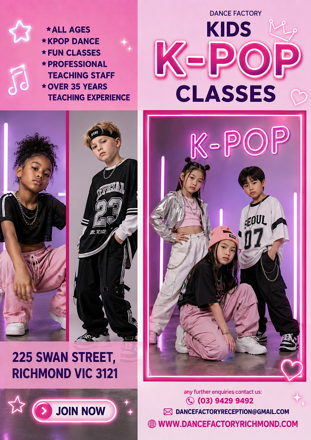 Kids & Teenagers Kpop Classes for Ages 7-14