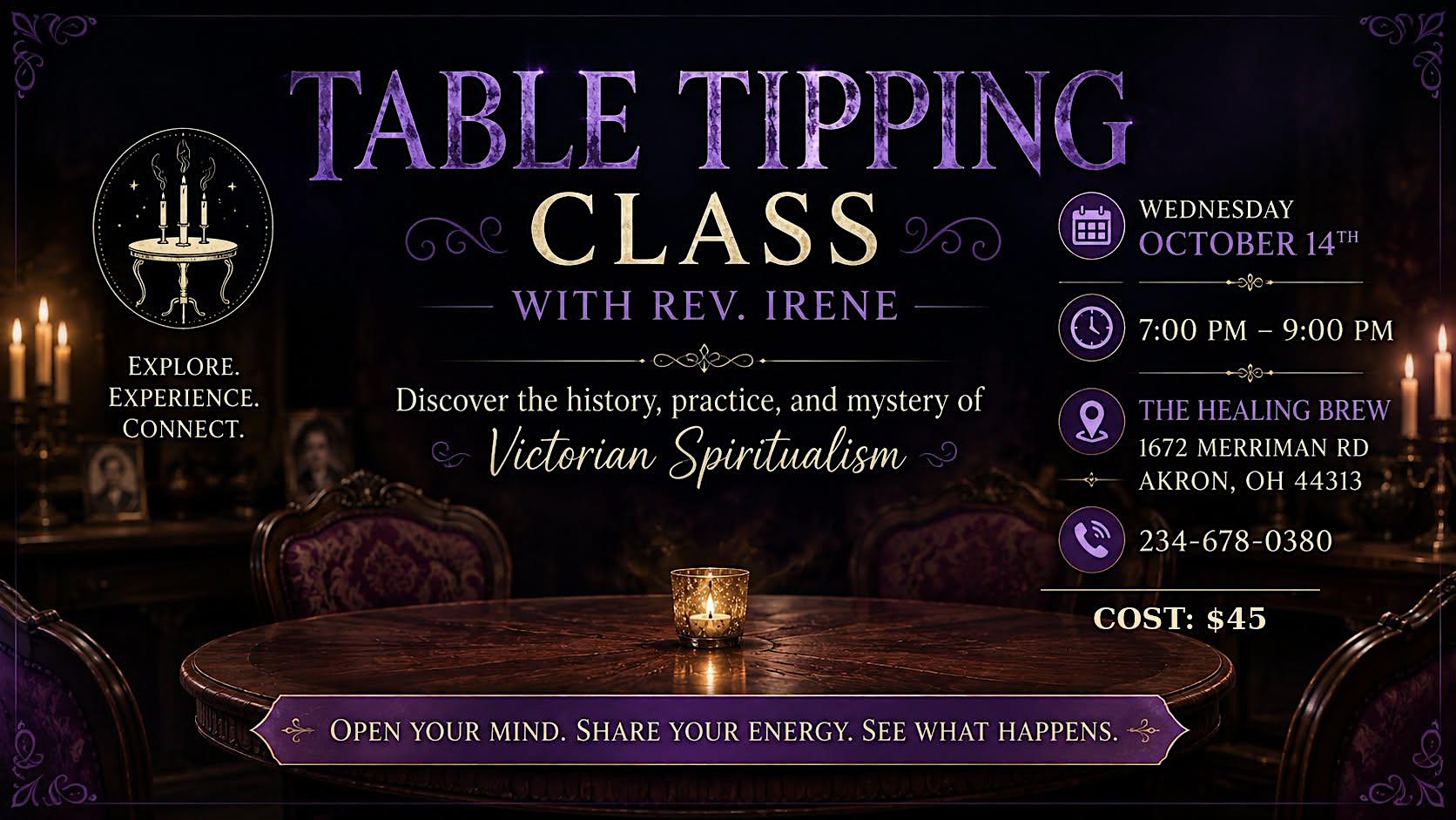 Table Tipping Class with Rev. Irene