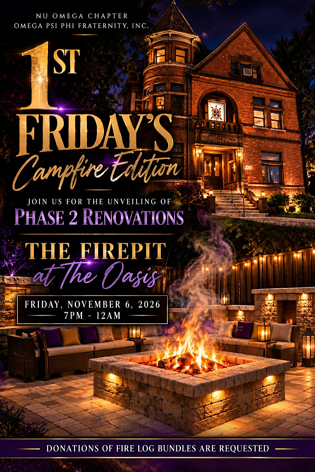 Nu Omega 1st Friday's "CampFire Edition"