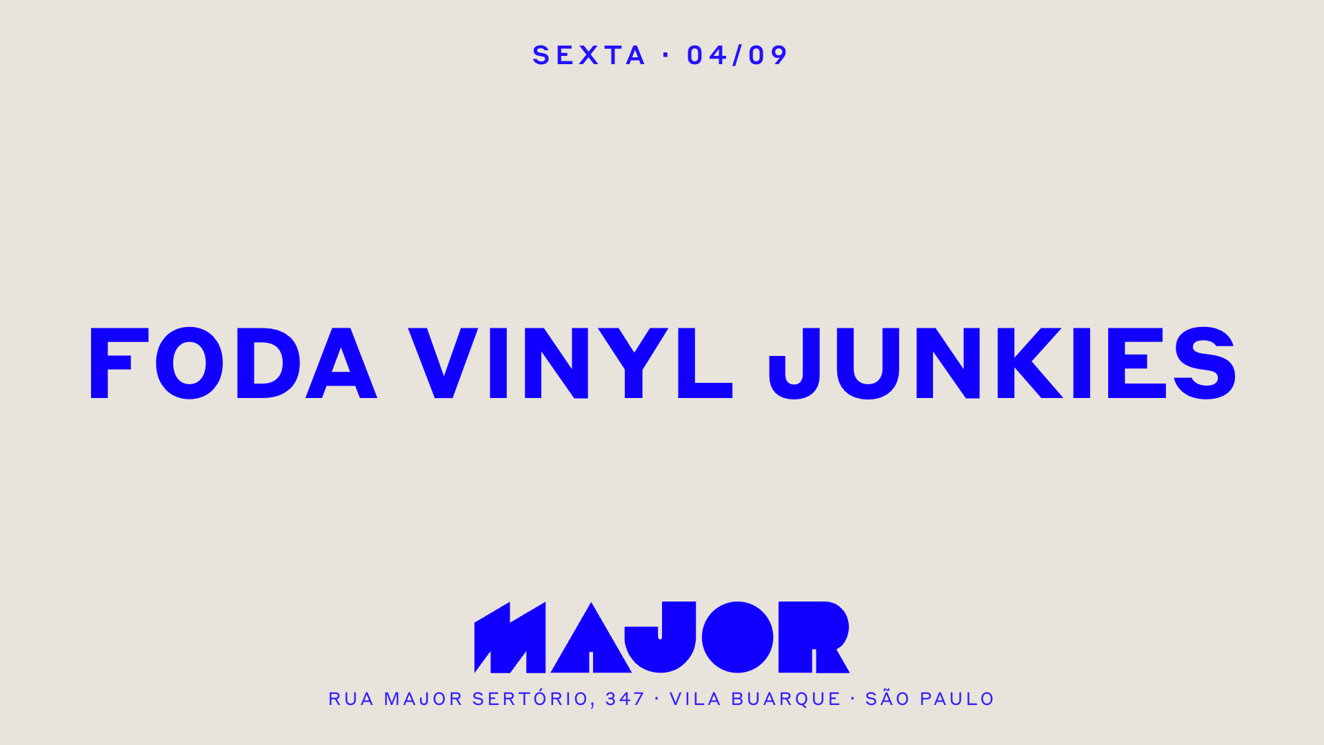 Major recebe Foda Vinyl Junkies