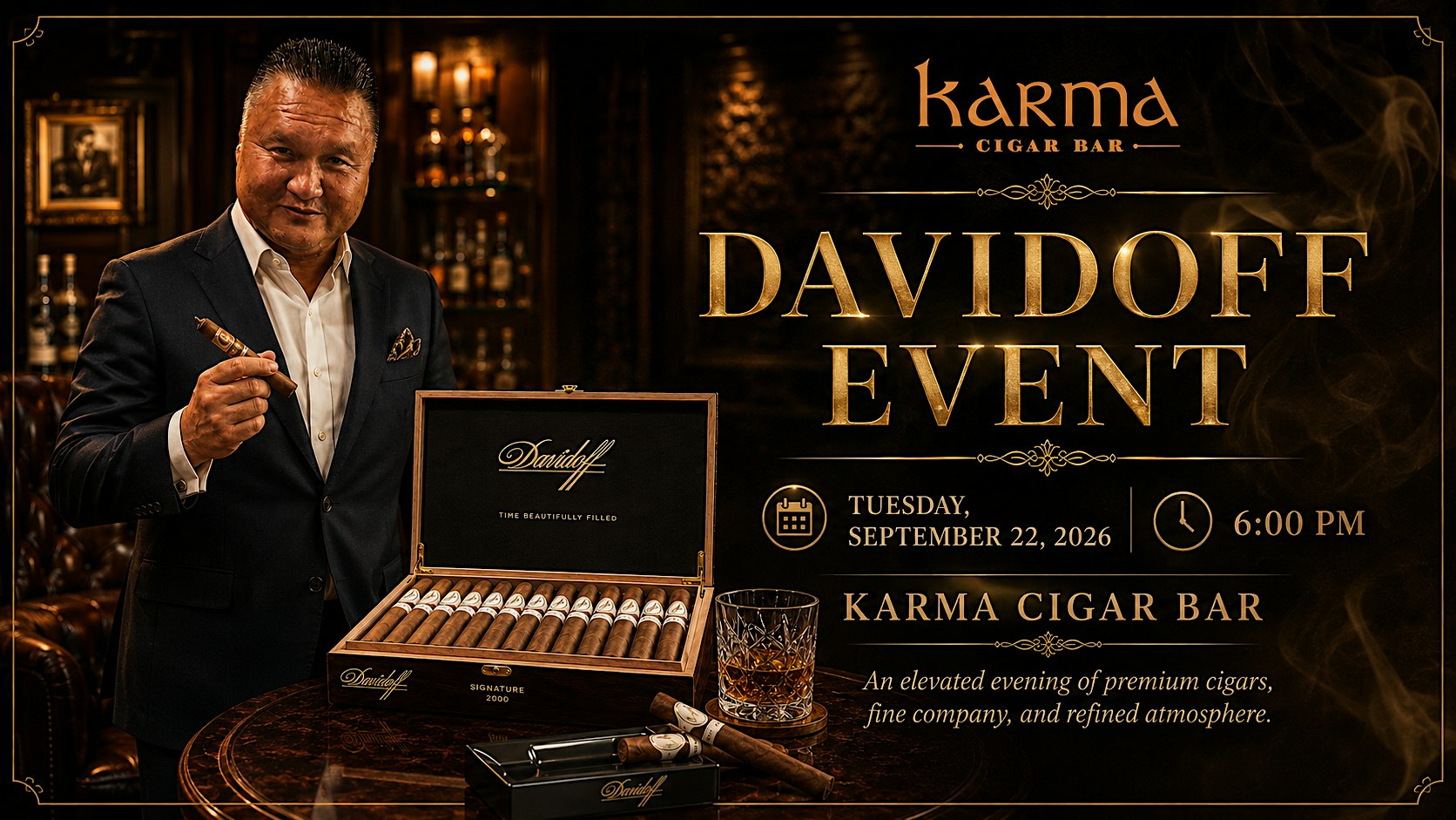 Davidoff Cigar Dinner at Karma Cigar Bar