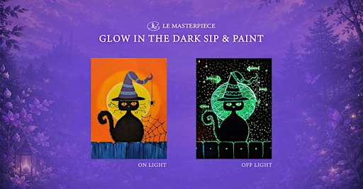 Sip and Paint (Glow in the Dark): Black Cat