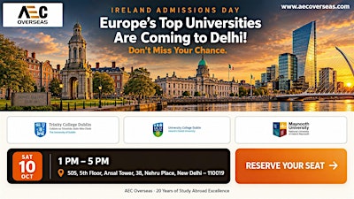 Ireland Admissions Day in Delhi 2026