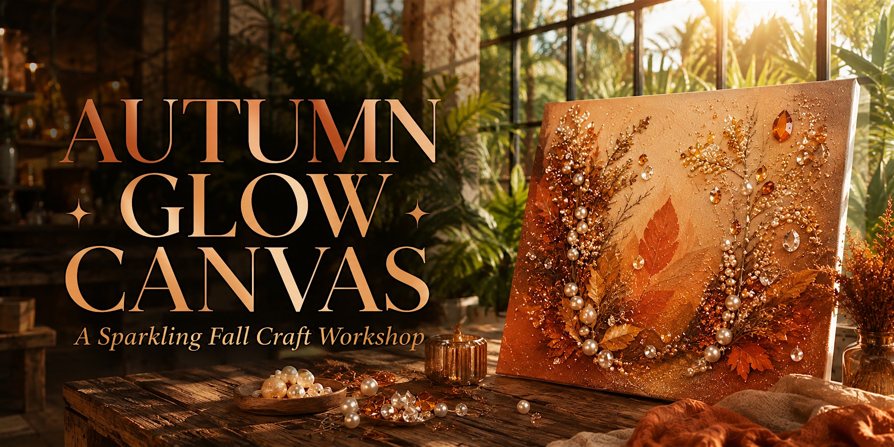 AUTUMN GLOW CANVAS — A Sparkling Fall Craft Workshop