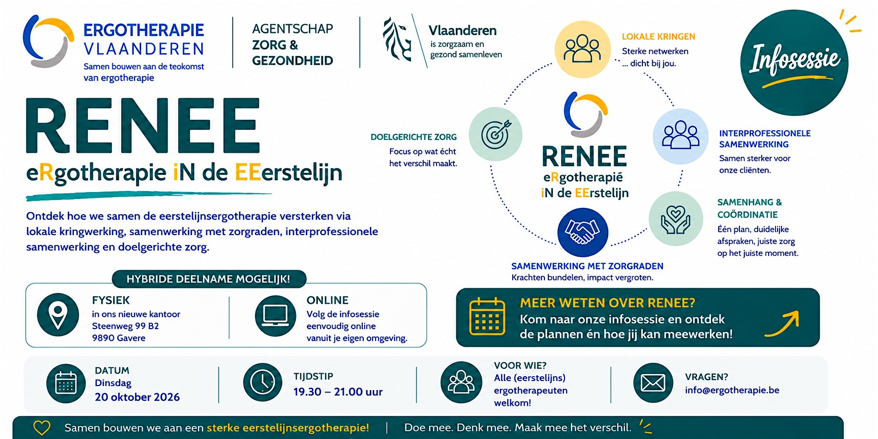 Infosessie project RENEE (eRgothErapie iN de EerstElijn)