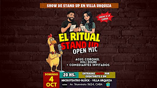 El Ritual STAND UP | 04 OCT 26 | 20hs. VILLA URQUIZA