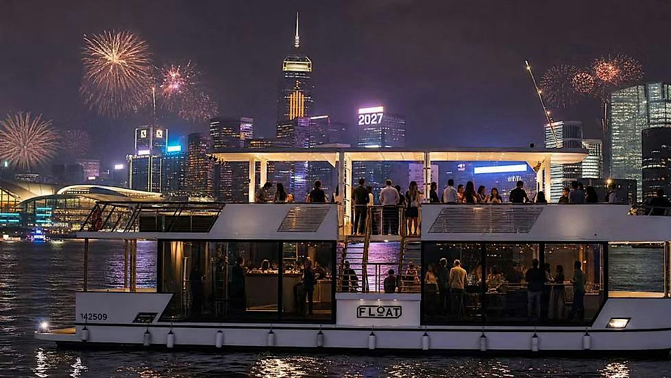 Hong Kong New Year's Eve Boat Party 2027 | FLOAT Fireworks Cruise