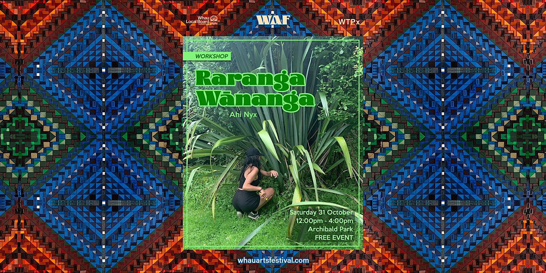 Whau Arts Festival - Raranga Wānanga with Ahi Nyx