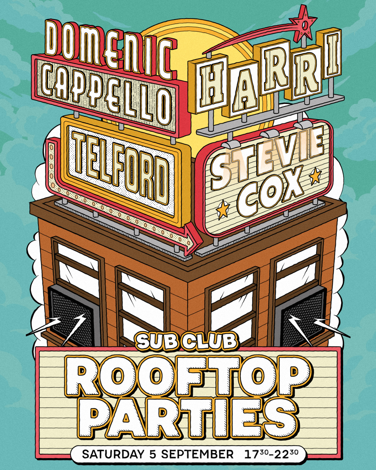 Sub Club Roof Party #12 with Harri, Domenic Cappello, Stevie Cox + Telford