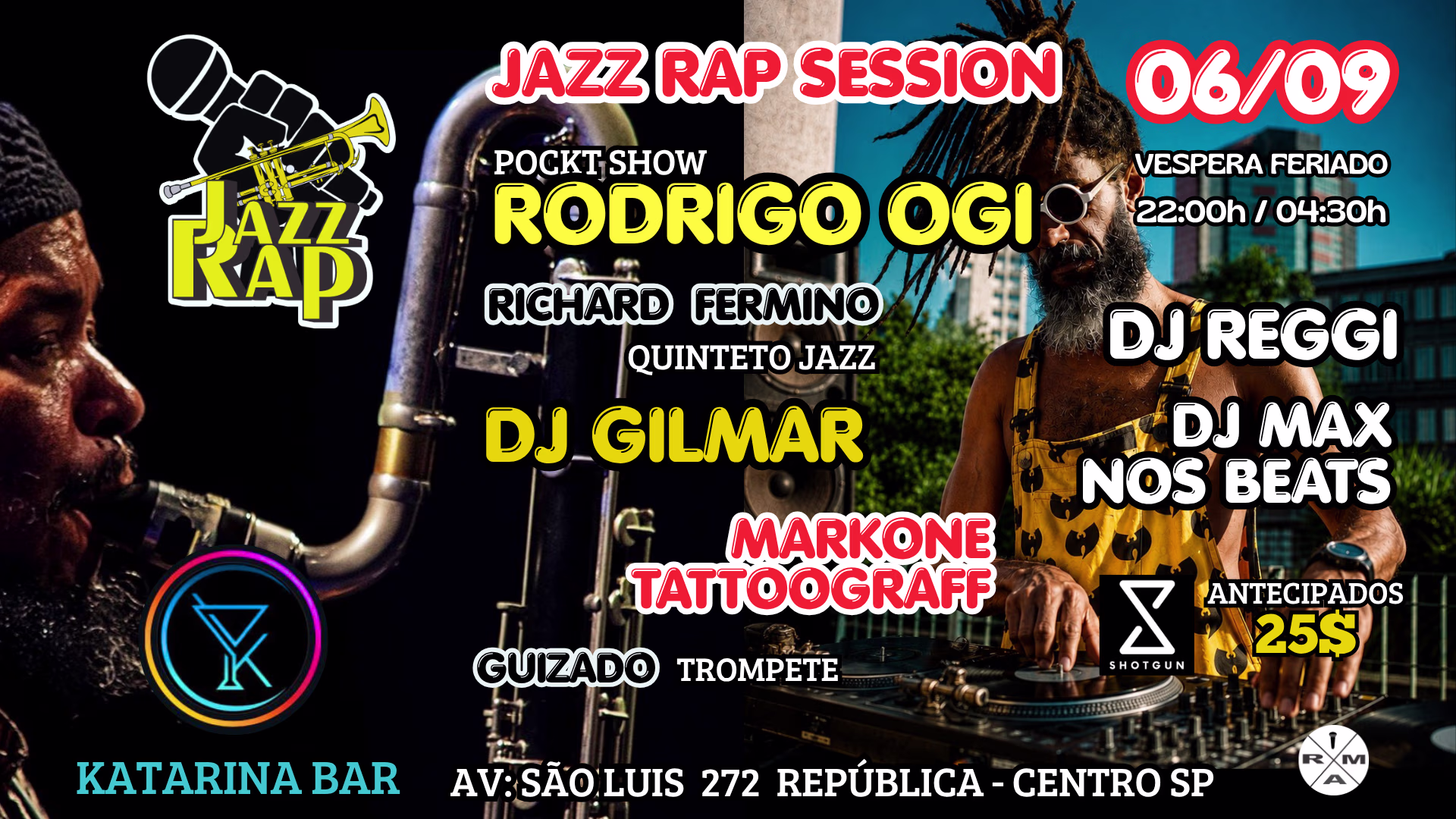 Jazz Rap Session - Dj Gilmar + Rodrigo Ogi + Richard Fermino