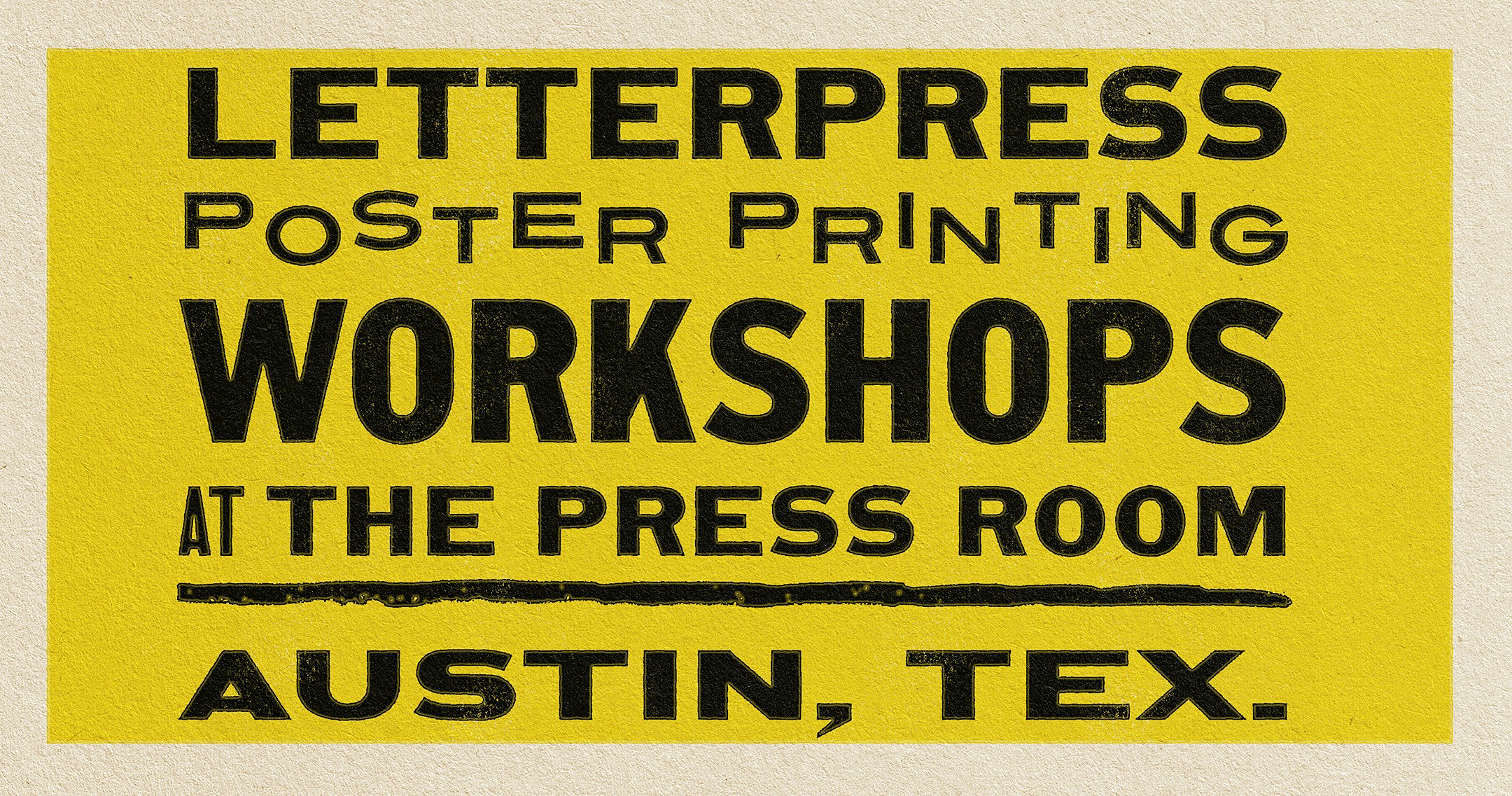 Letterpress Poster Printing Workshop