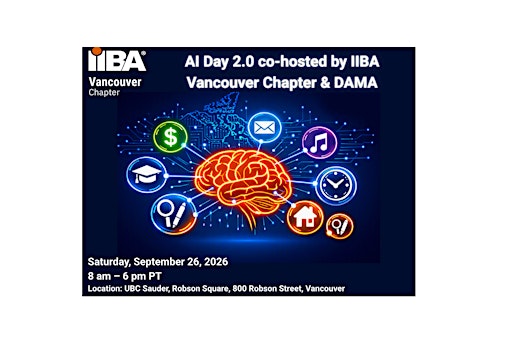 AI Day 2.0 co-hosted by IIBA Vancouver Chapter & DAMA