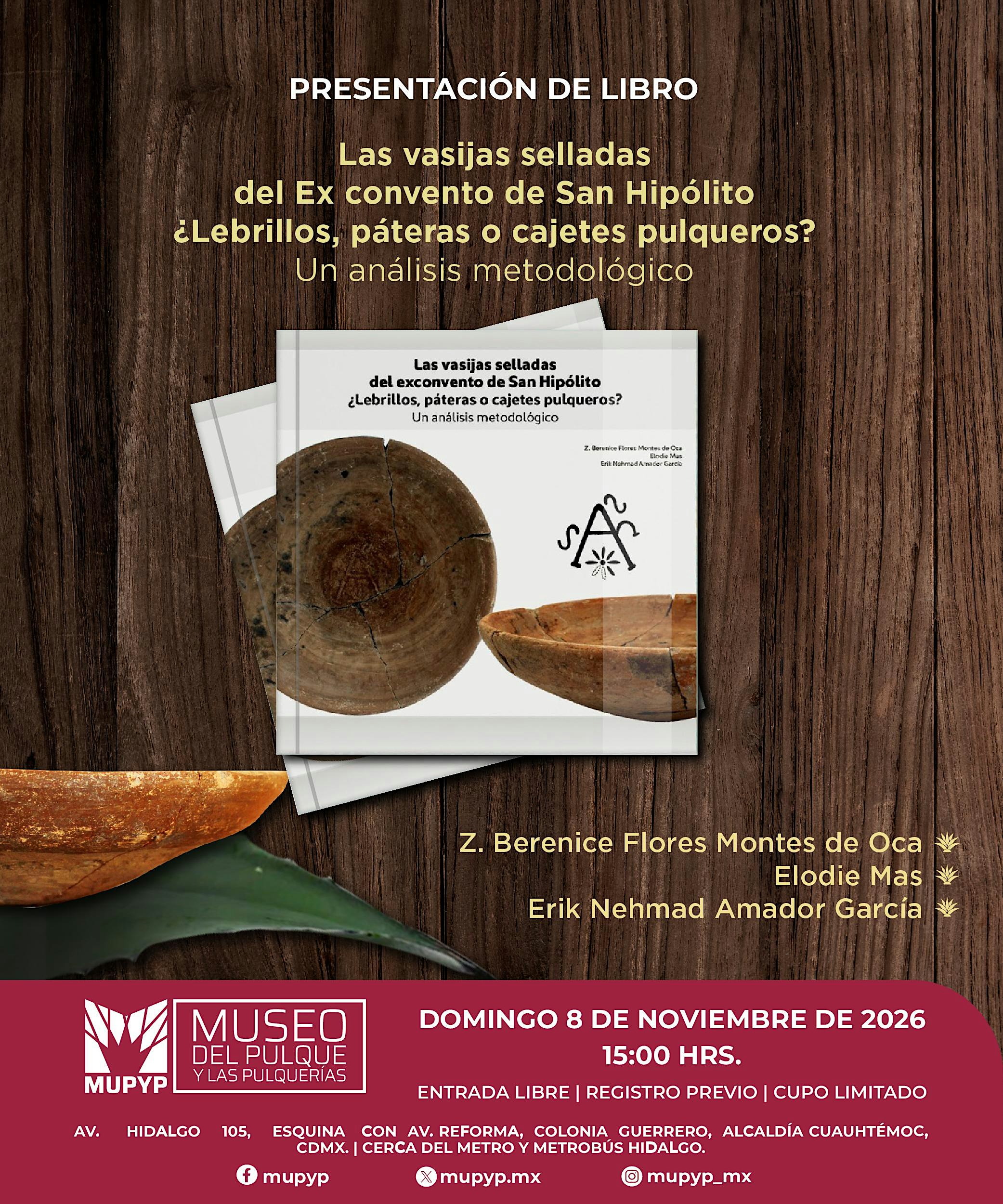 PRESENTACIÓN DEL LIBRO / LAS VASIJAS SELLADAS DEL EXCONVENTO DE SAN HIPÓLIT