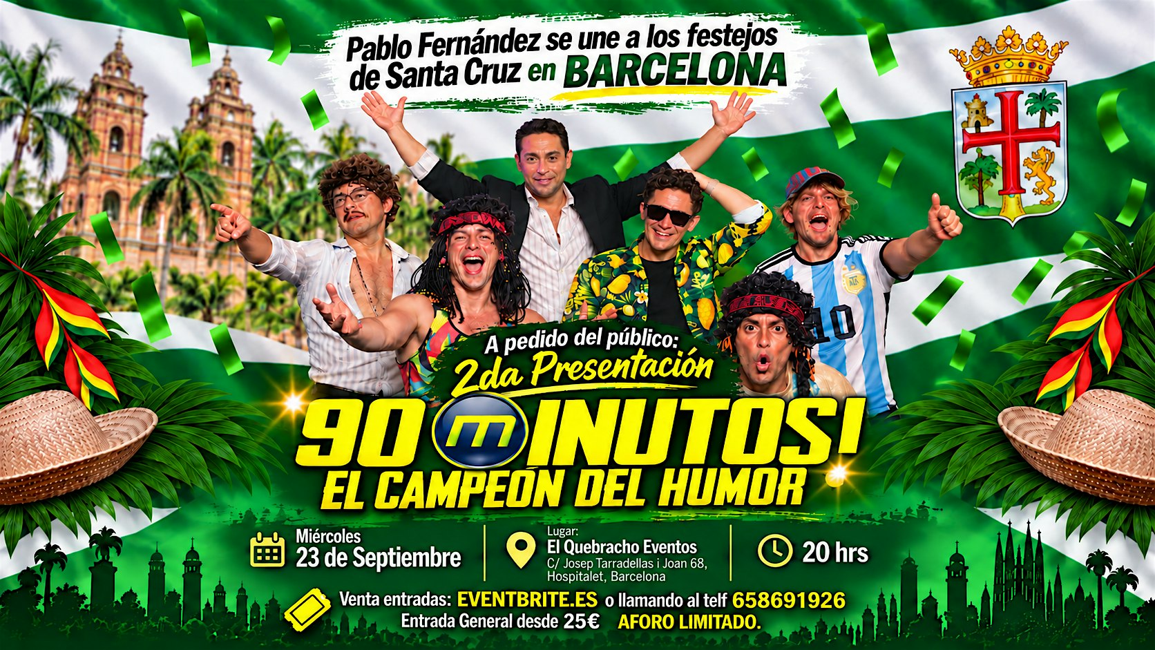 90 Minutos . El campeón del Humor. Barcelona 23 Septiembre. Pablo Fernandez