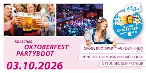 Oktoberfest-Partyboot Köln