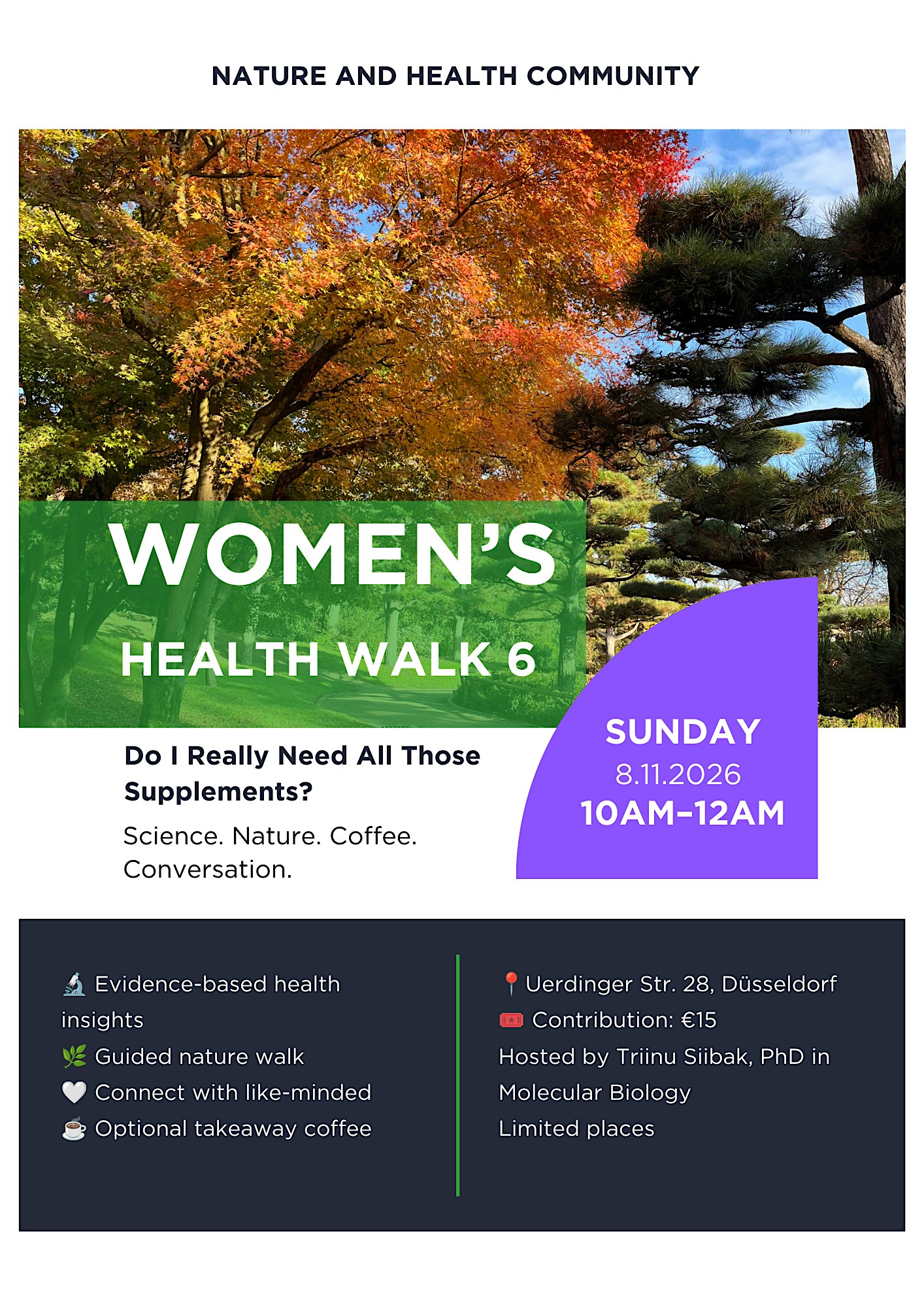 Women’s Health Walk #6. Do I Really Need All Those Supplements?