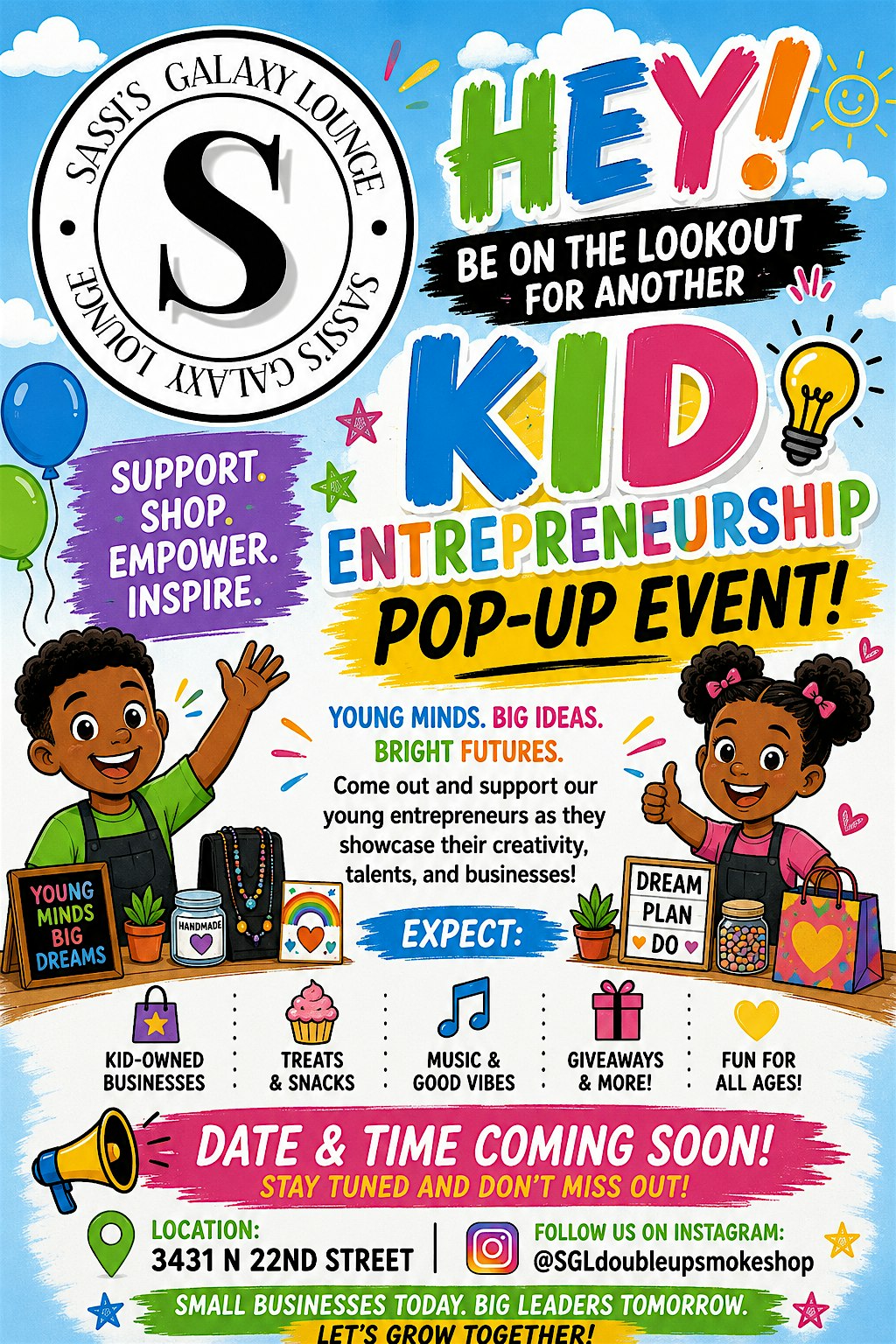 Kids Entrepreneurs with Big Ideas VENDORS EVENT