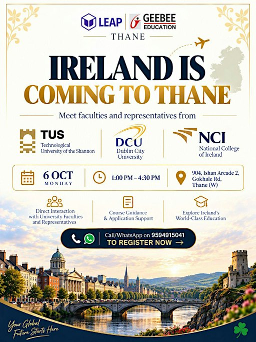 Ireland Is Coming to Thane – Meet TUS, DCU & NCI Representatives