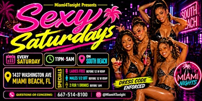 MIAMI #1 HipHop Saturday Party on South Beach