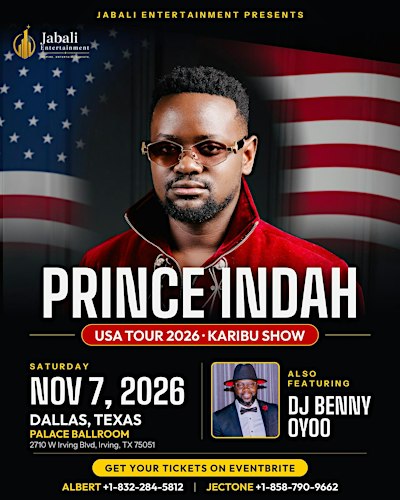 PRINCE INDAH  LIVE IN  DALLAS ,TEXAS - THE KARIBU SHOW