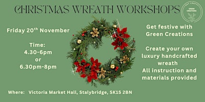 Christmas Wreath Workshop - Victoria Market, Stalybridge