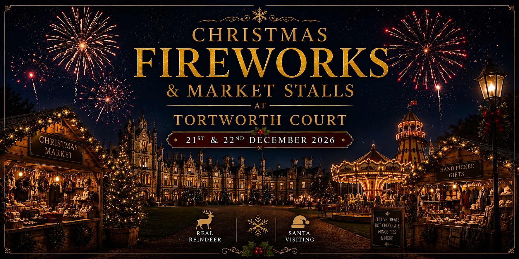 Tortworth Court Christmas Firework's | Santa's Grotto | Real Reindeer