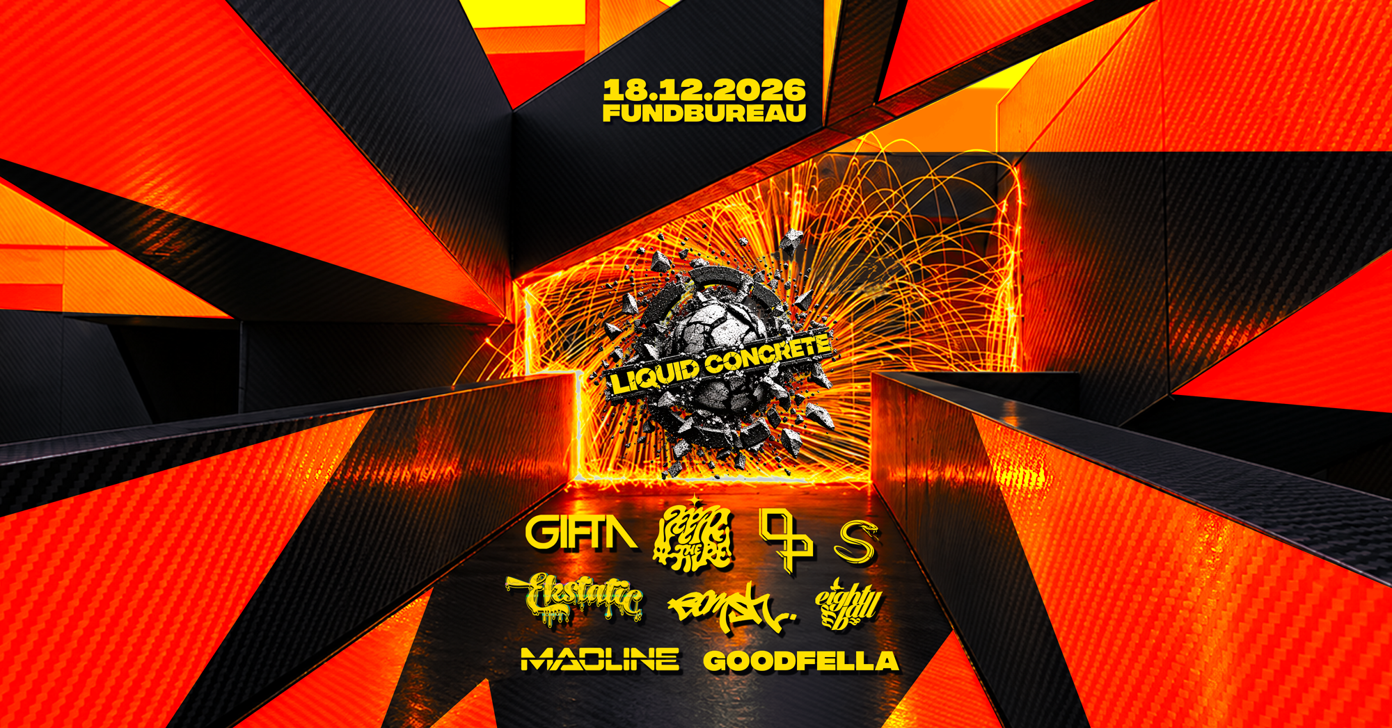 Liquid Concrete with Gifta, Ekstatic, Feed the Fire & Bomsh, O&P