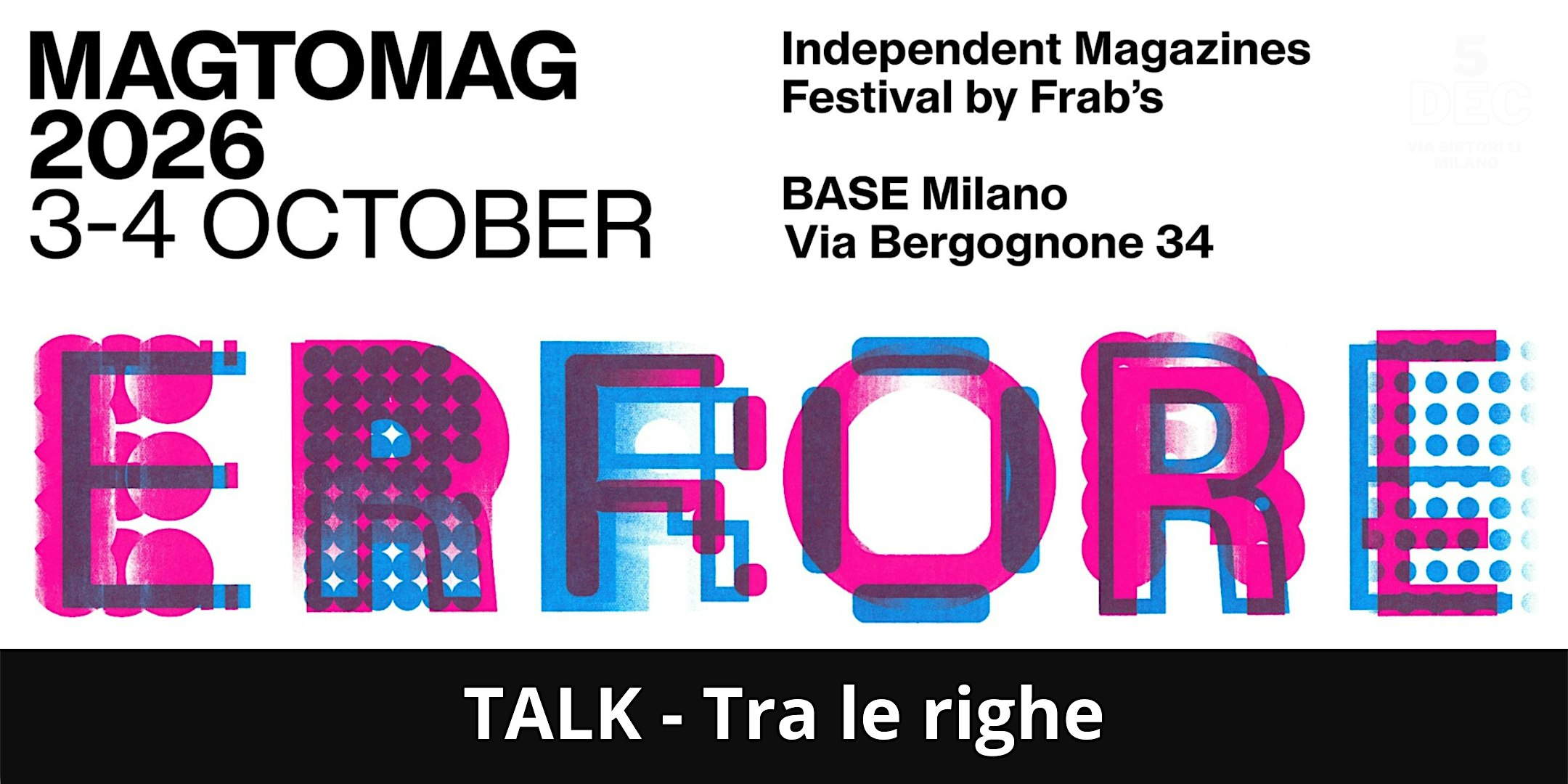 MAG TO MAG 2026 TALK: Tra le righe