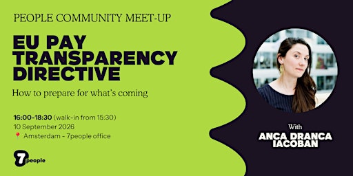 People Community Meet-Up - Be prepared for the Pay Transparency Directive
