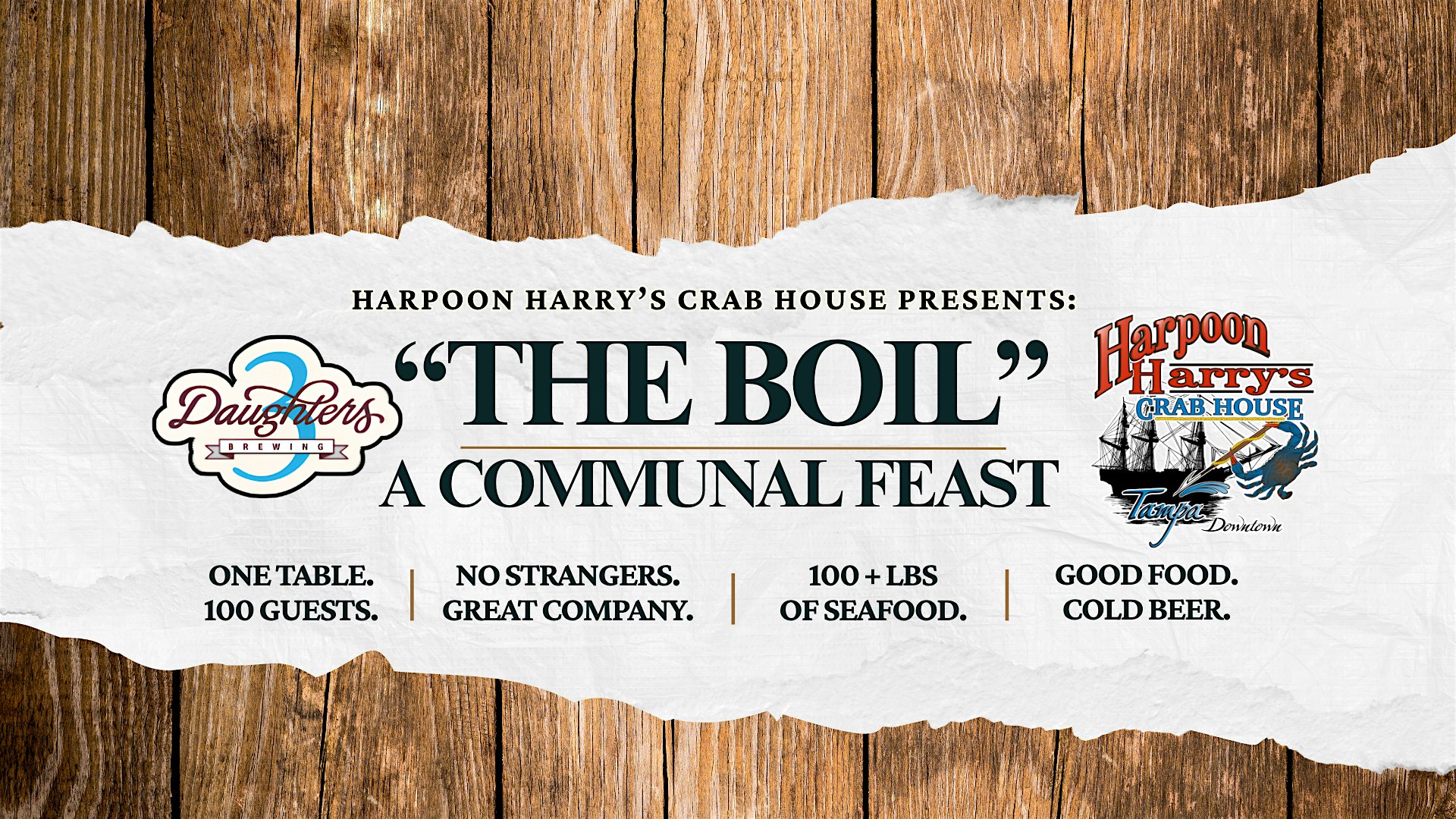 "The Boil" Seafood & Crab Feast at Harpoon Harry's Crab House