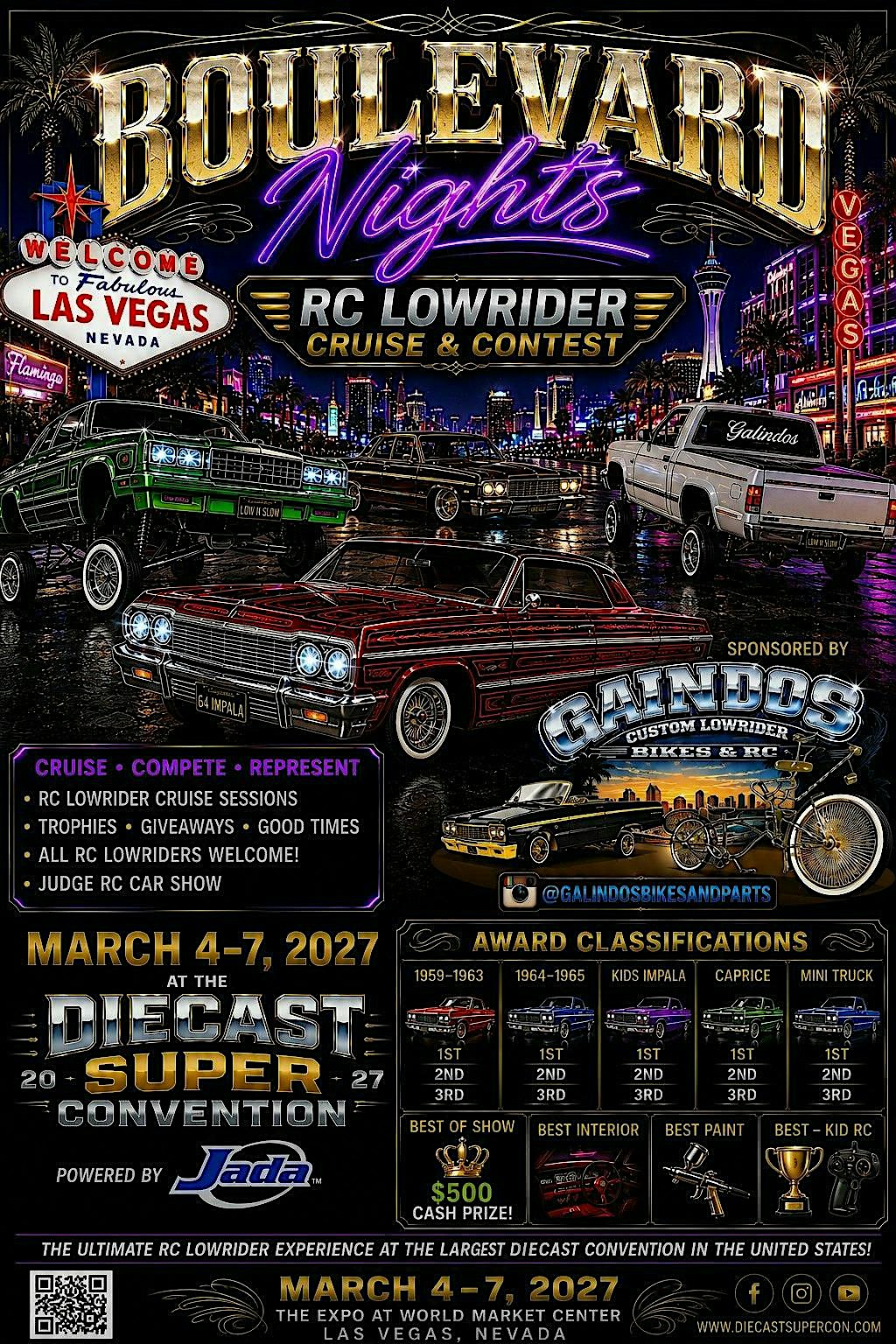 2027 Diecast Super Convention Boulevard Nights RC Lowrider Car Show Entry