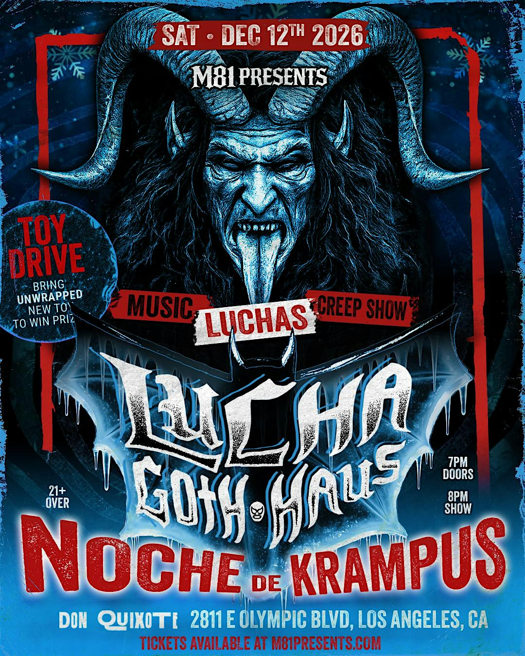 LUCHA GOTH HAUS: NOCHE DE KRAMPUS 3 (Lucha Libre, Live Music & Creep Show)
