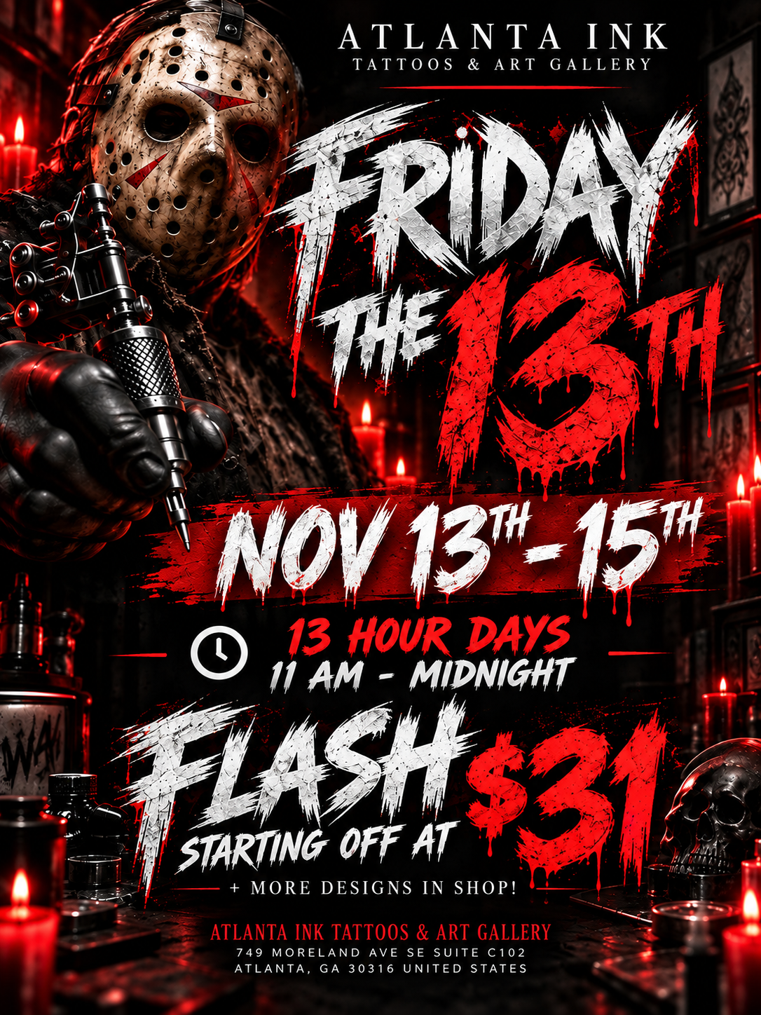FRIDAY THE 13th FLASH WEEKEND