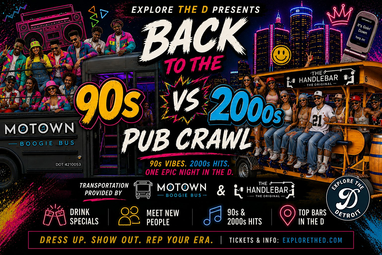 Back to the D: 90’s vs 2000’s Pub Crawl