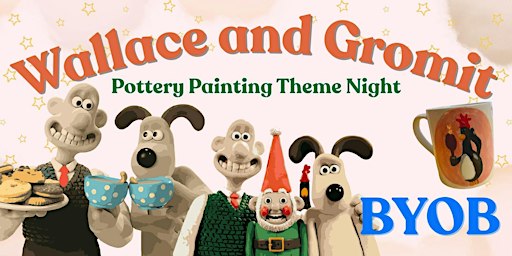 Wallace and Gromit Themed Pottery Painting