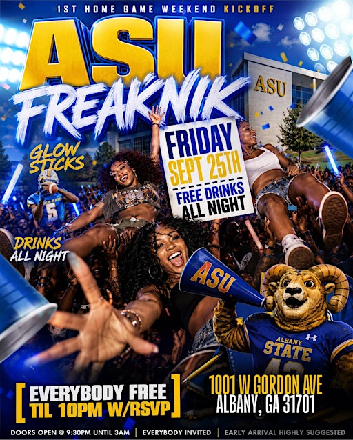 AMW PRESENTS ASU FREAKNIK GLOW PARTY HOME GAME WEEKEND KICK OFF