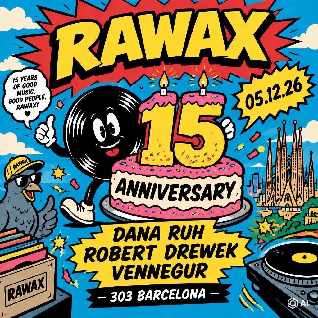 RAWAX 15th Anniversary pres. Dana Ruh / Robert Drewek / Vennegur at 303