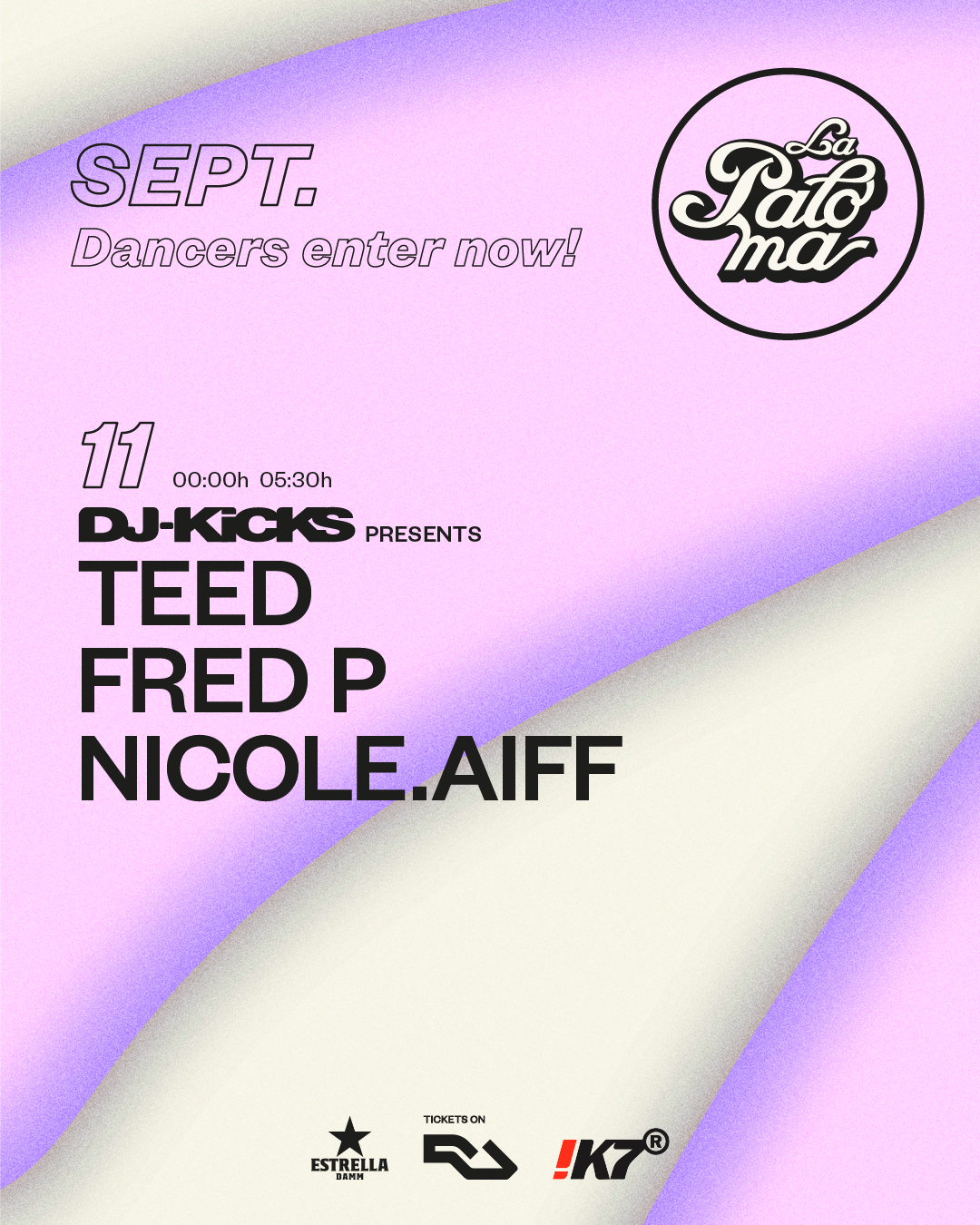 La Paloma presents: DJ-Kicks with TEED + Fred P + Nicole.Aiff