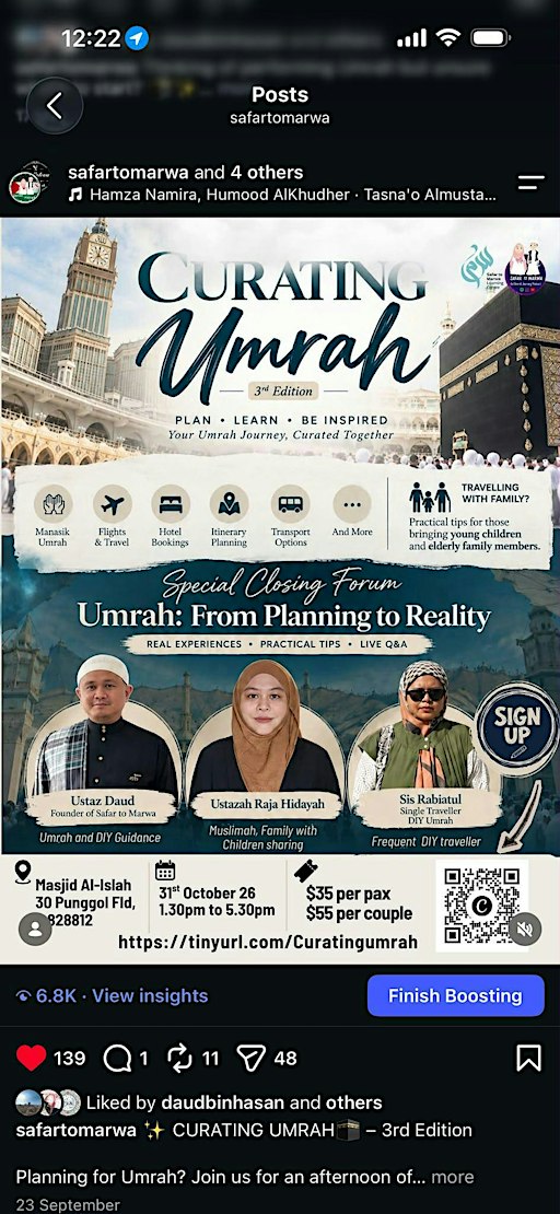 Curating umrah